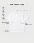 ZENOR Signature Henley T-Shirt– Premium Cotton Henley T-Shirt for Men