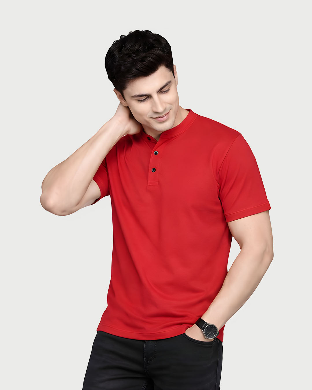 ZENOR Signature Henley T-Shirt for Men – Minimal Everyday Casual Wear