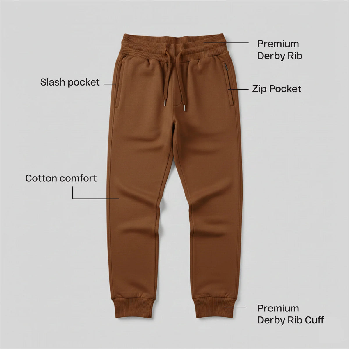 Zenor everyday joggers - comfortable tapered fit track pants