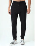 Black cotton joggers for men - casual jogger pants by Zenor