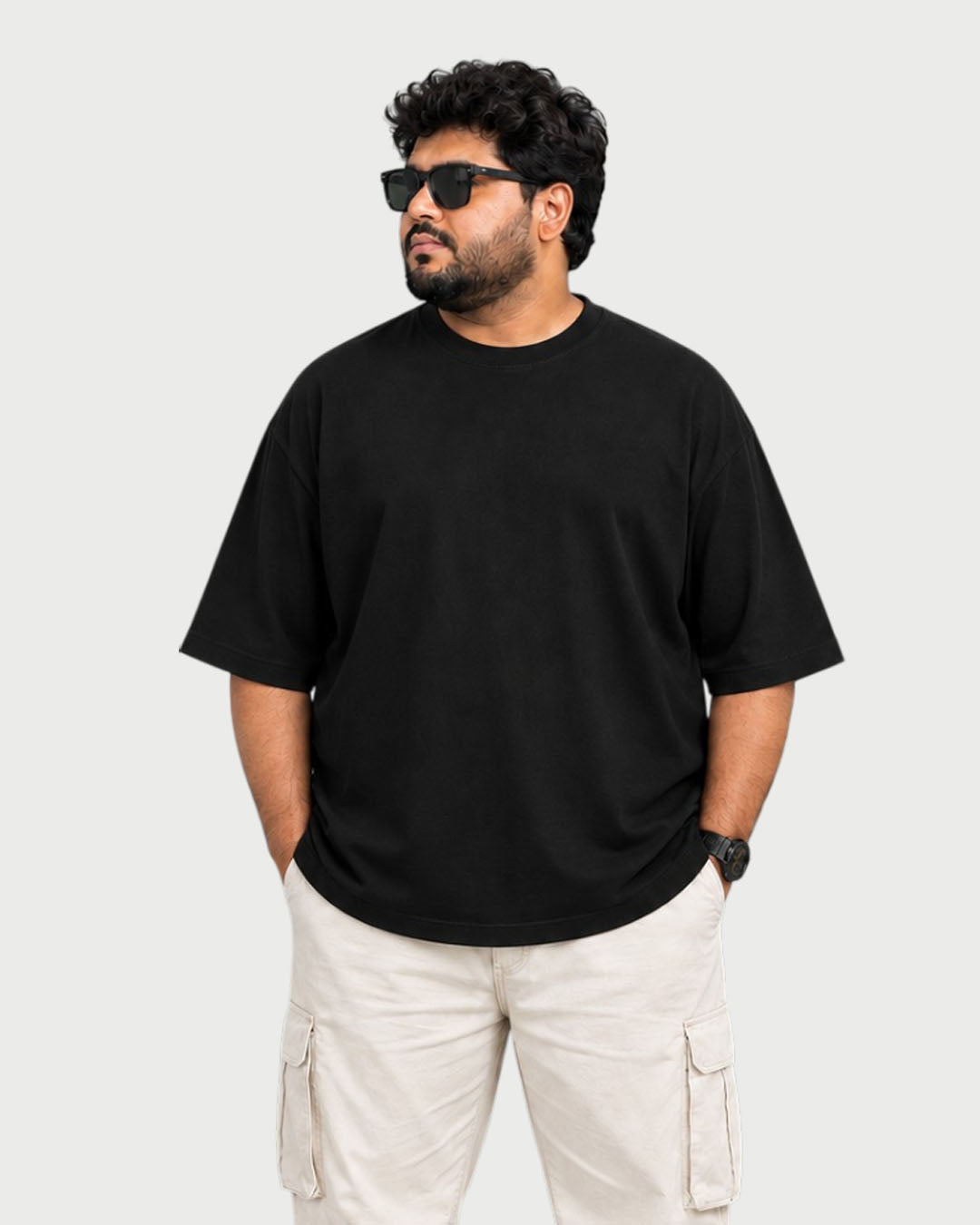 Black plus size T-shirt for men 3XL to 7XL – ZENOR