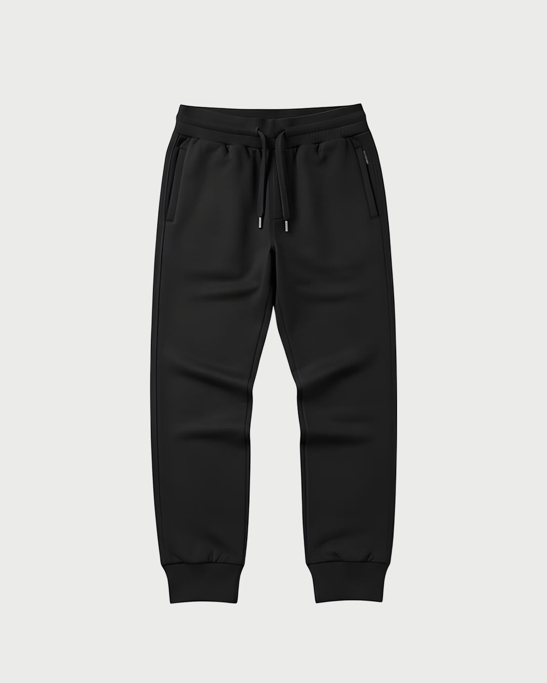 ZENOR Everyday Joggers in Black – premium cotton relaxed-fit jogger pants for men, comfortable everyday streetwear
