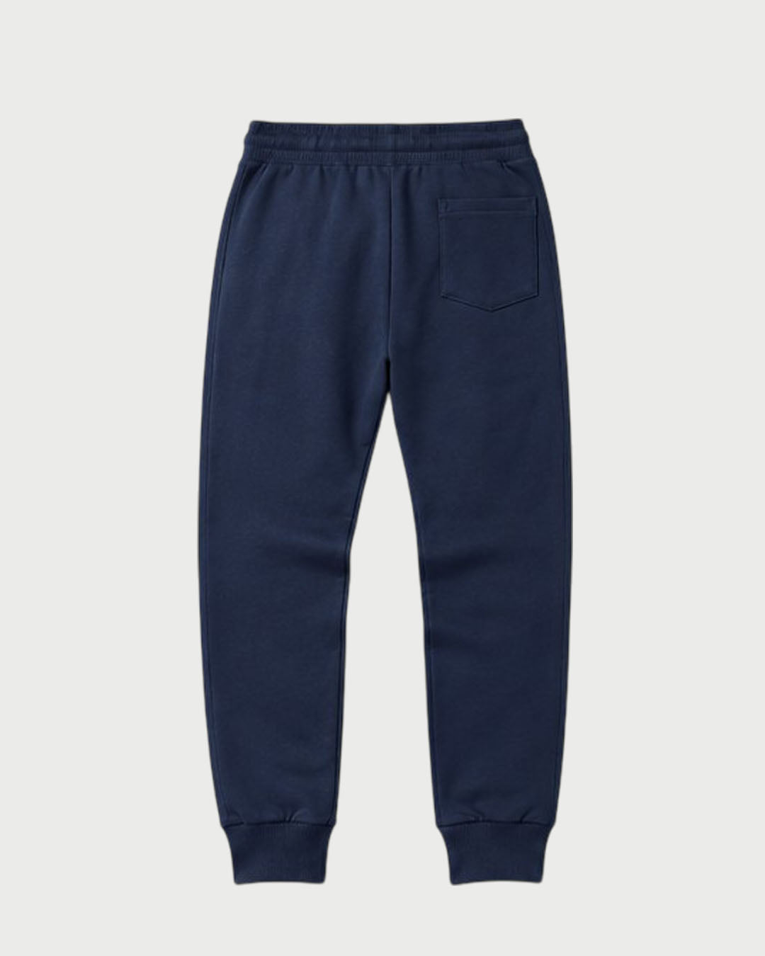 Zenor navy blue joggers back view showing tapered fit