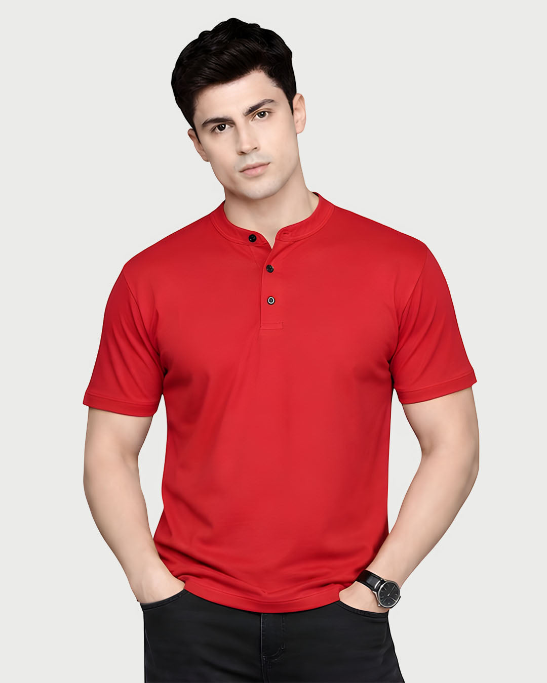ZENOR Signature Henley T-Shirt for Men – Minimal Everyday Casual Wear